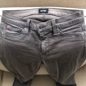 Gray Hudson skinny ankle jeans